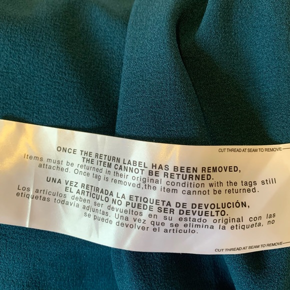 DRESS THE POPULATION Tiffany One-Shoulder Midi Dress in Peacock Blue X-Small - Picture 6 of 6